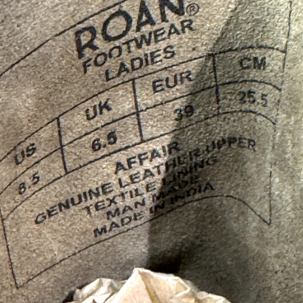 Roan Bed Stu Affair Distressed Hand Finished Suede Cap Toe Combat Boots 8.5 - Picture 9 of 9